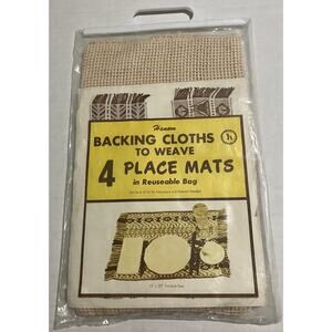 Vintage 1960s Hanson Backing Utility Cloths for Weaving Placemats Set of 4 NIP